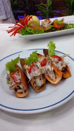 Kerabu Pucuk Nipah (Palm Shoots and Mackerel Salad