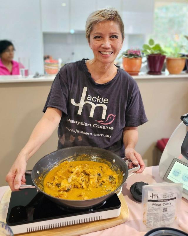Photo of Jackie M. with curry from handcrafted dry curry paste kit
